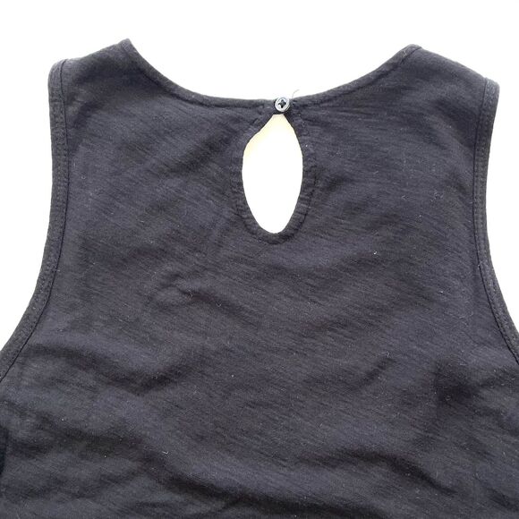 James Perse Women’s Double Layered Shift Dress Black Sleeveless Soft - Picture 6 of 12